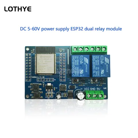 ESP32-WROOM ESP32 Dual Channel Wifi Bluetooth Relay Module Secondary Development Board DC5-60V Power Supply