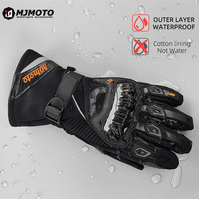 CE Certified Winter Motorcycle Gloves Waterproof Windproof Thermal Biker Gloves Men Women Motocross Guantes Moto Equipment