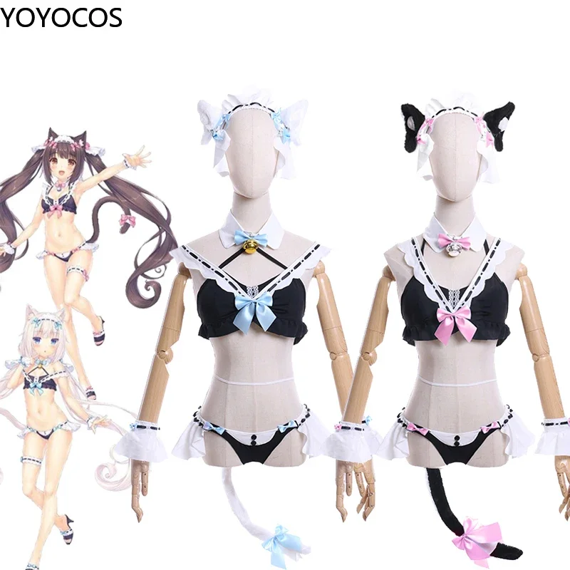 

YOYOCOS NEKOPARA OVA Cosplay Costumes Chocolat and Vanilla Bunny Girl Cat Uniform Sexy Women Set Figure Party Halloween Gifts