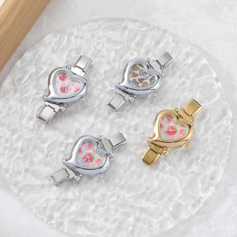 Mode Uhr Stecker Edelstahl Fit 9MM Italienischen Charme Links frauen Quadratische Uhr Header Linker Armband DIY Schmuck geschenk – Detail 7