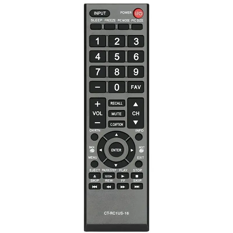 

For CT-RC1US-16 Toshiba-TV-Remote-Control-Replacement, For Toshiba TV 22C10 26C10 32C10 32DT1 19C1D 19C100 22C100 26C100 32C110