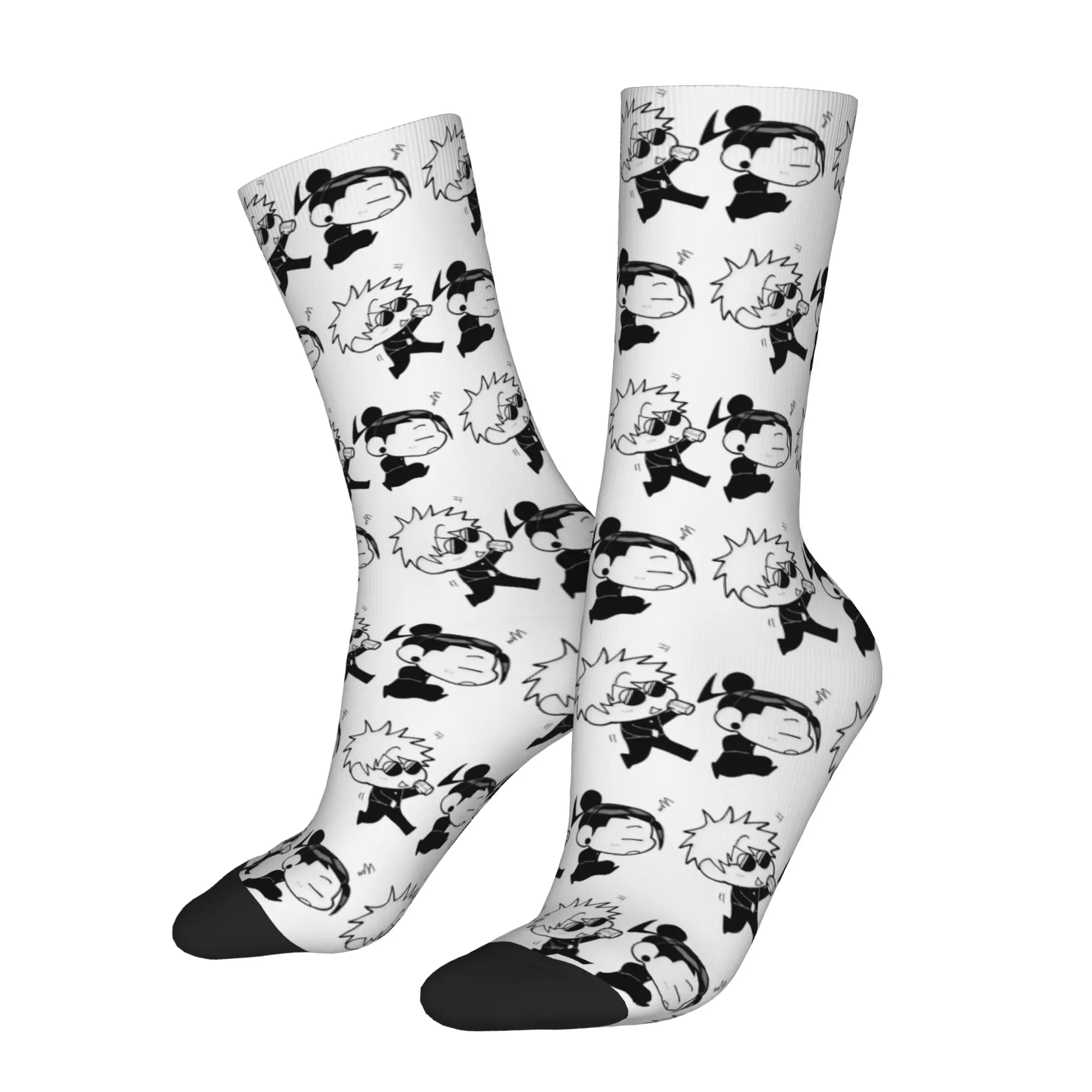 Fashion Men's Socks Novelty Gojo and Geto Satosugu Sock JJK Kaisens Anime  Skateboard Women Sock Spring Summer Autumn Winter