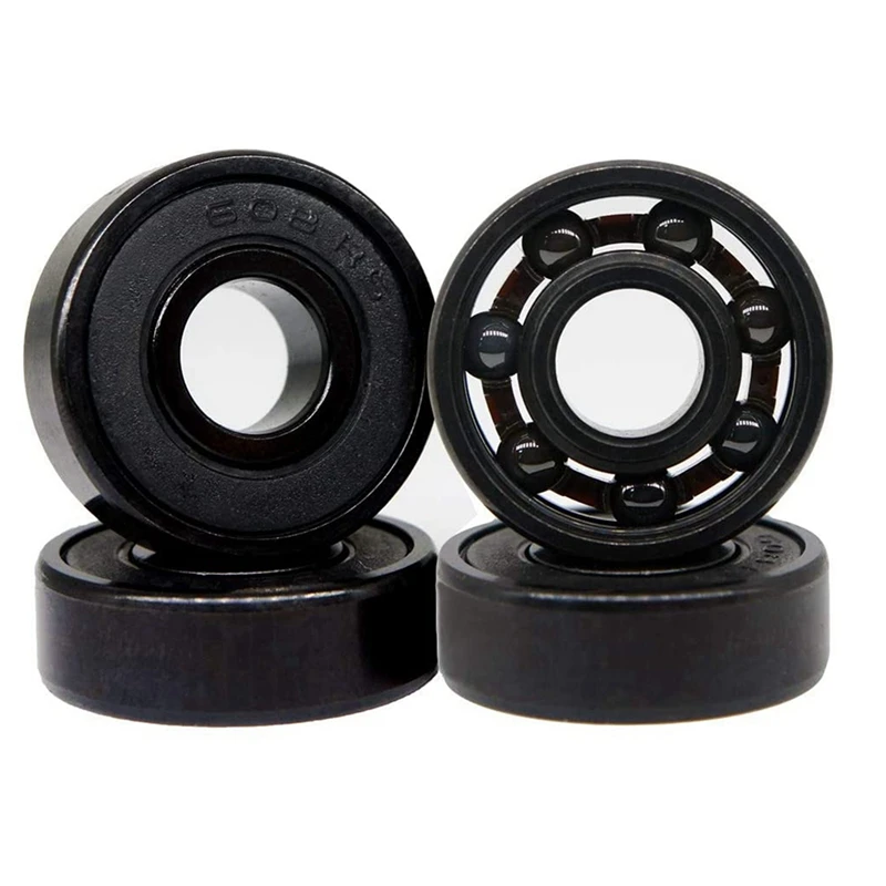 16X High-Speed 608RS Hybrid Black Ceramic Bearings Skateboard Bearings Ceramic Plastic Arc 608 Bearings