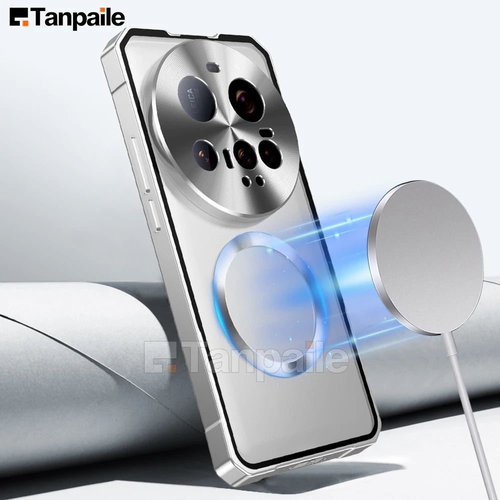 

Чехол Magsafe для Xiaomi 15, ультра-металлический чехол для Xiaomi 15 Pro, матовая задняя часть Funda