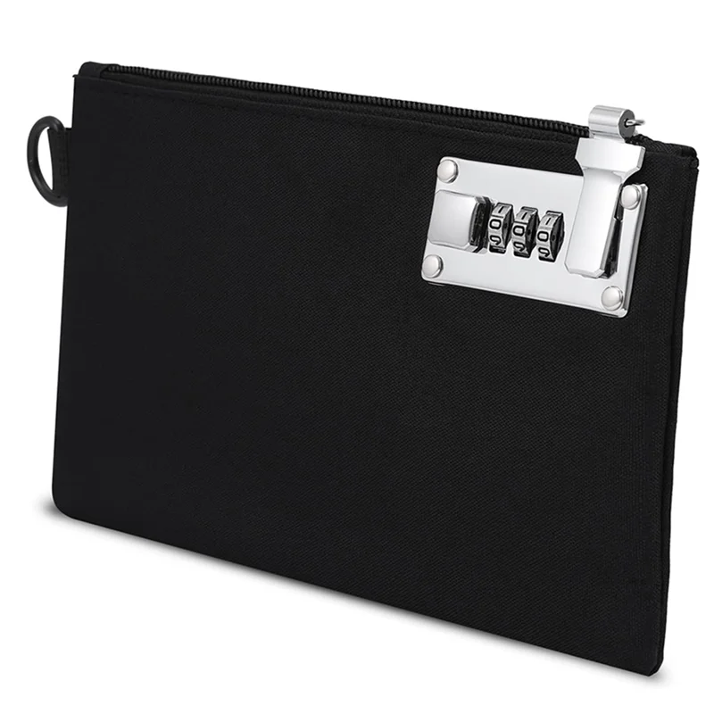 T24C 2 Pieces Lockable Money Pockets, Secure Nylon Lock Coin Purse Bank Bag With Zipper For Travel, Cash, Jewelry, Passport