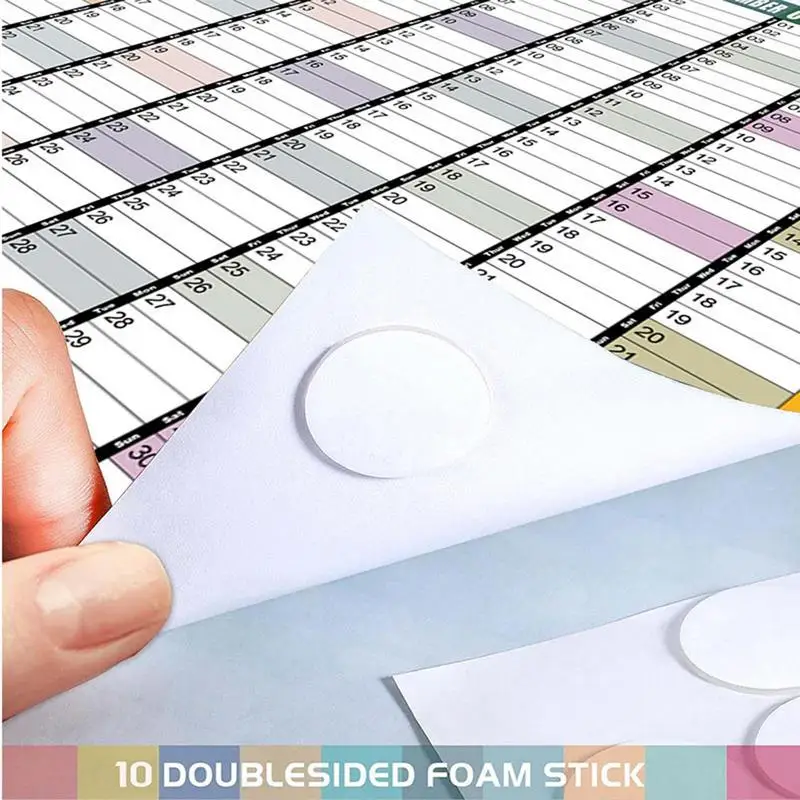 Wandkalenderposter 2025 12-maand jaarlijkse jaarlijkse muurplanner met stickers Dik papier Huisorganisatie voor planning