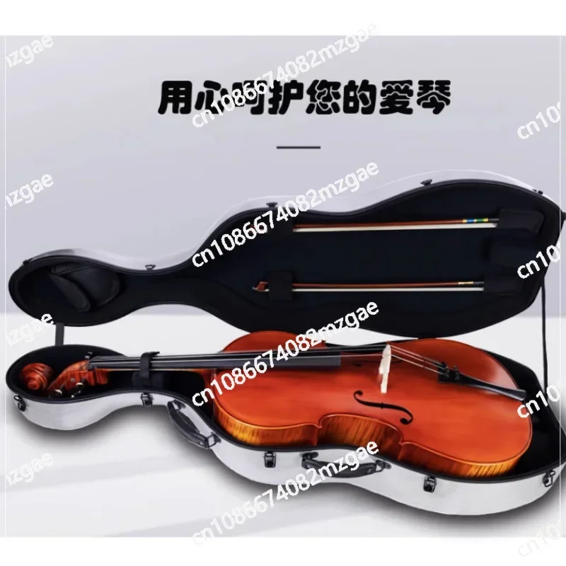 

Чехол для виолончели из углеродного волокна 4/4, водонепроницаемый, устойчивый к сжатию шкив, легкий самолет, можно проверить