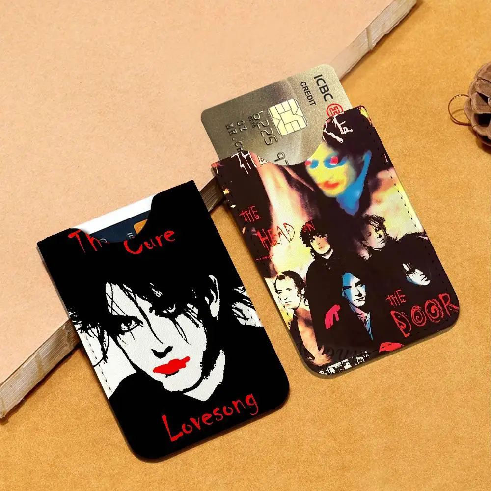 The C-Cure Band Men Leather Card Case, Minimalist Mini Credit/Bus ID Card Holder, Small Compact for Office Business
