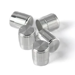 10 pz WH148 potenziometro manopole 15x17mm potenziometri tappo 6mm foro albero argento tappi manopola in lega di alluminio