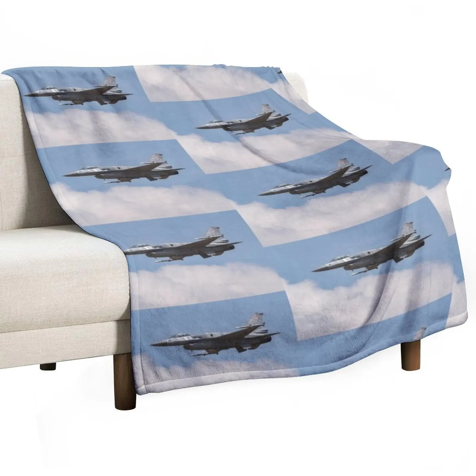 F16 Fighter Jet Throw Blanket Spring Fall Cozy Throw Blanket for Couch