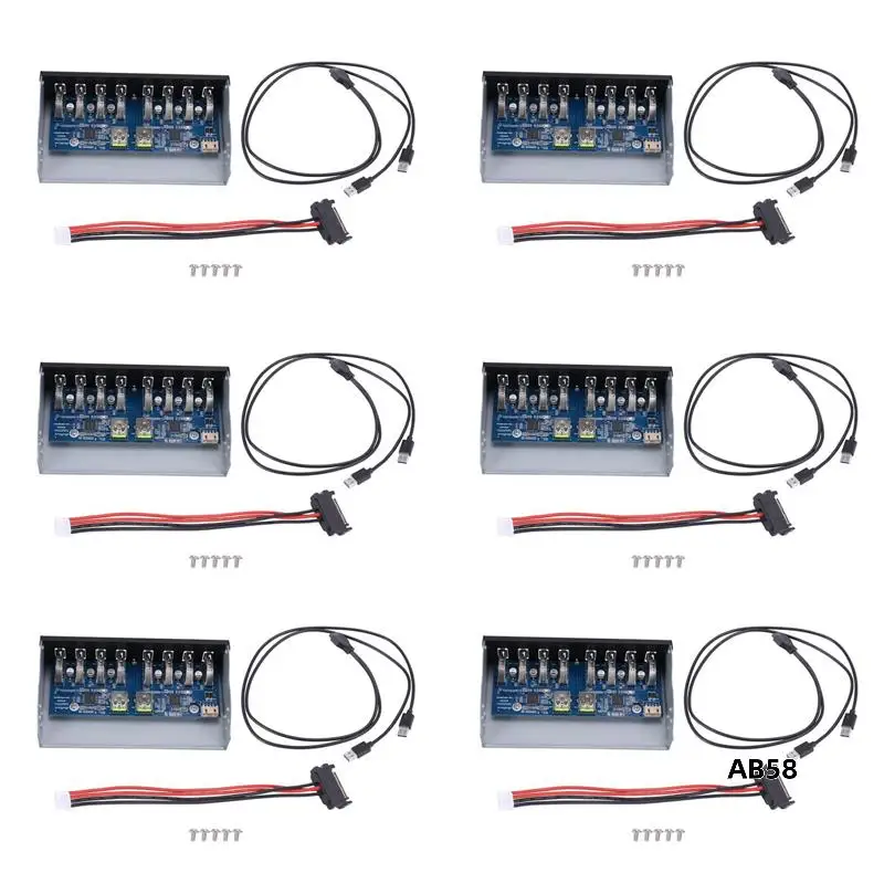 6 x 19-poliger bis 8-Port-USB 3.0-Hub, 5,25 Zoll CD-Rom-Laufwerksschacht, CD-Rom-Frontplatte für Computergehäuse