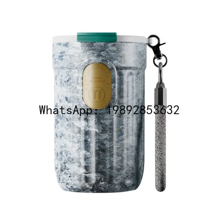 

Pure titanium coffee cup accessible luxury titanium cup outdoor portable good-looking water cup with carrying rope