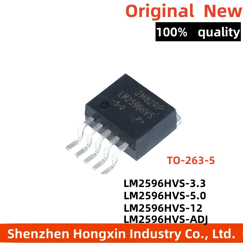 

10 pieces New LM2596HVS-5.0V/3.3V/12V/ADJ SMD TO-263-5 Voltage Regulator Chip