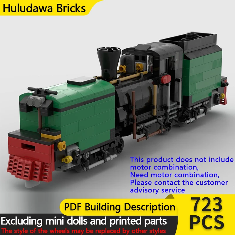 

City Car Model MOC Building Bricks Narrow Gauge Steam Locomotive Modular Technology Gifts Holiday Assemble Children Toys Suit