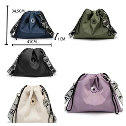 Pleated Bucket Bags Nylon Crossbody Bag Fashion Designer Female Handbags Purses Shoulder Bag for Women