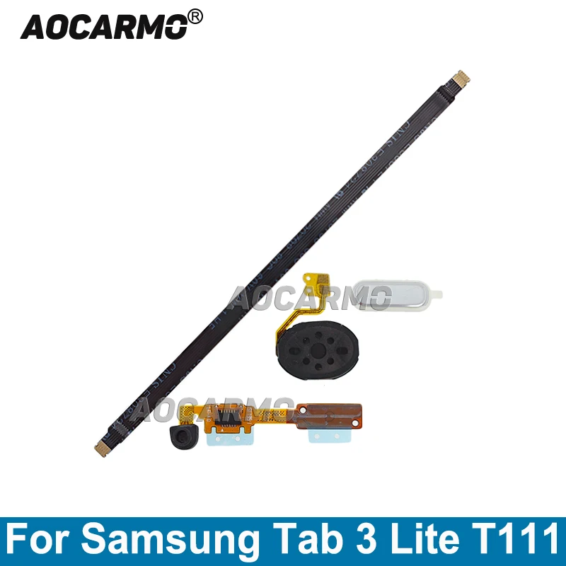 

Aocarmo для Samsung Tab 3 Lite 8. 0 T111 микрофон кнопка домой соединение гибкий кабель громкий динамик фронтальная камера гибкий запасные части