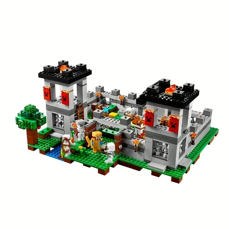 984PCS Fortification Building Blocks Bastion Log Cabin 21127 Model Assemble Bricks Toys Gifts Children Boy Adult