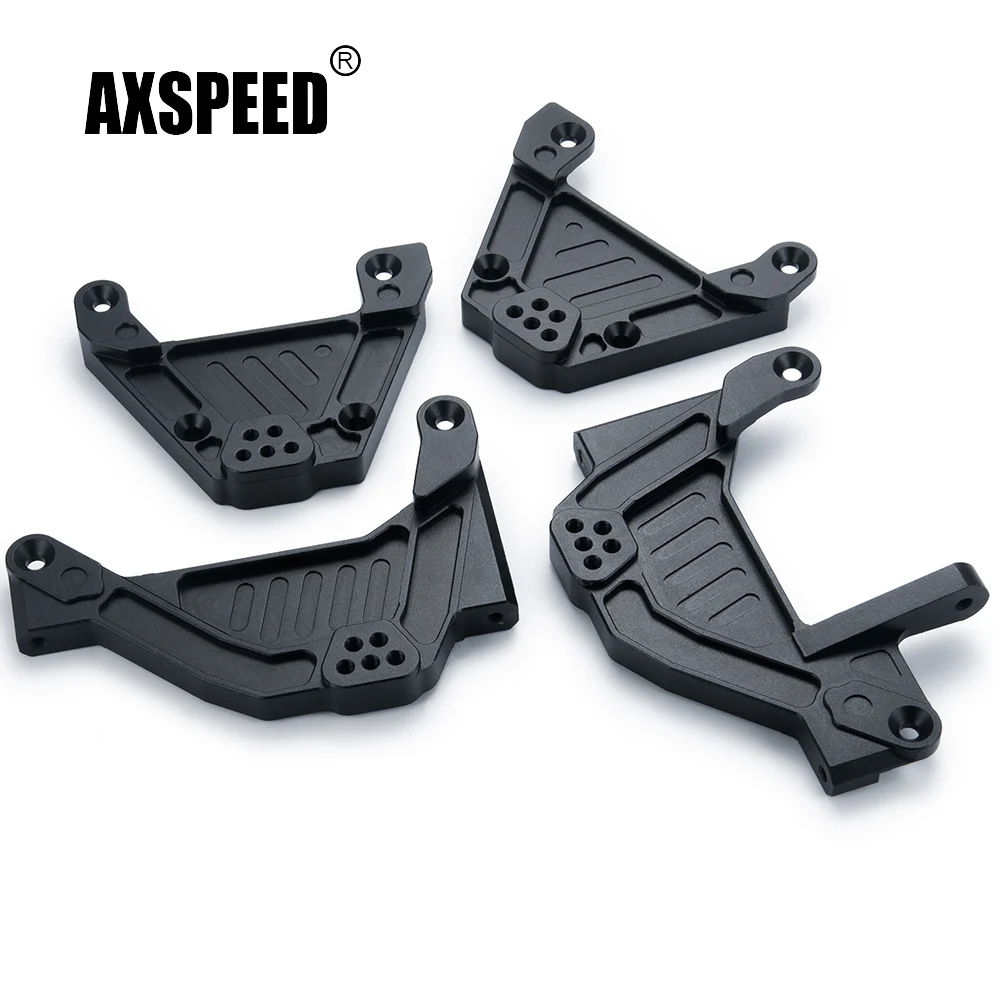 

AXSPEED Metal Front & Rear Shock Towers Damper Mount for Axial SCX6 AXI05000 Wrangler AXI05001 Trail Honcho 1/6 RC Car Model