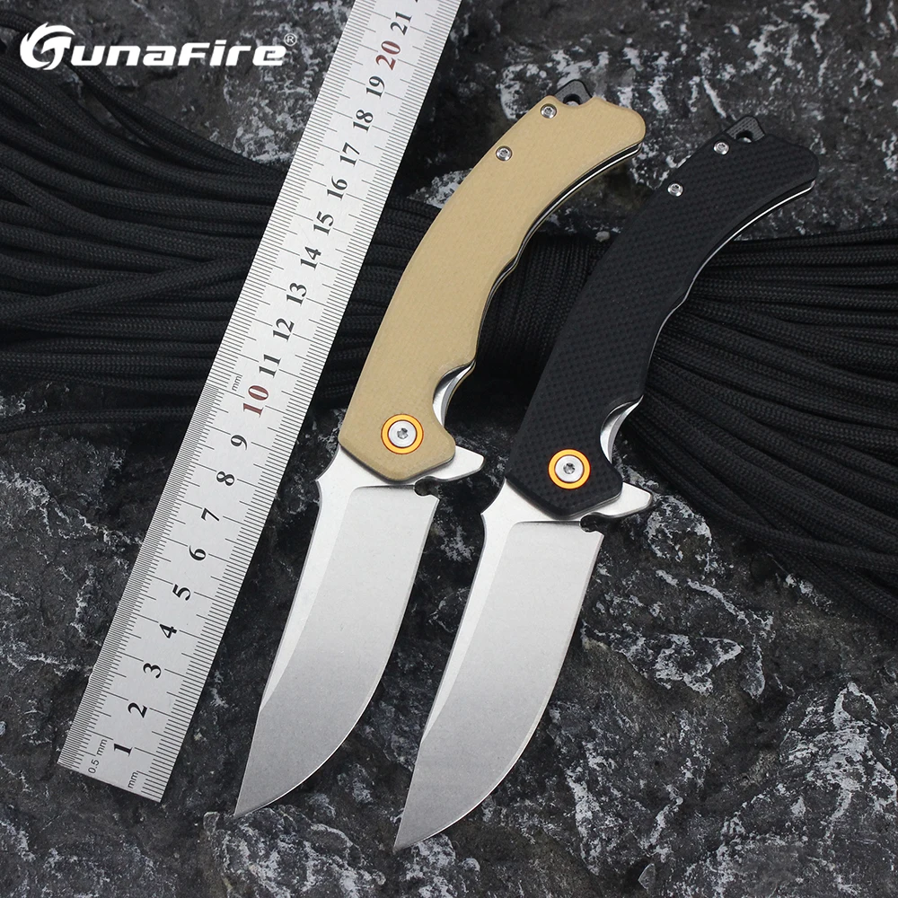 

TUNAFIRE T0064 Pocket Folding Knife D2 Blade G10 Handle Multifunctional Outdoor Tactical Hunting EDC Knife Utility Survival Tool