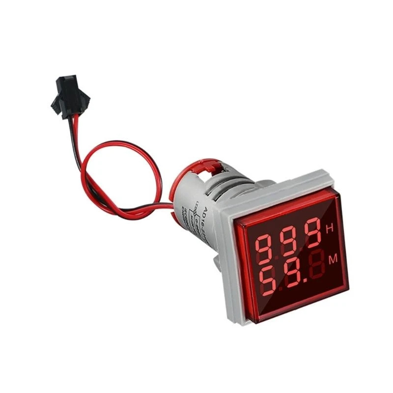 

652F High Accuracy double Display Timer Small LED Hour Meter with Flame Retardant Casing Simple to Operate for Industrial Use