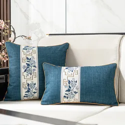 Cotton Linen Cushion Cover Luxury Chinese Style Penh Stitching Multi Size Throw Pillow Case Decor Home Sofa Chair Living Room