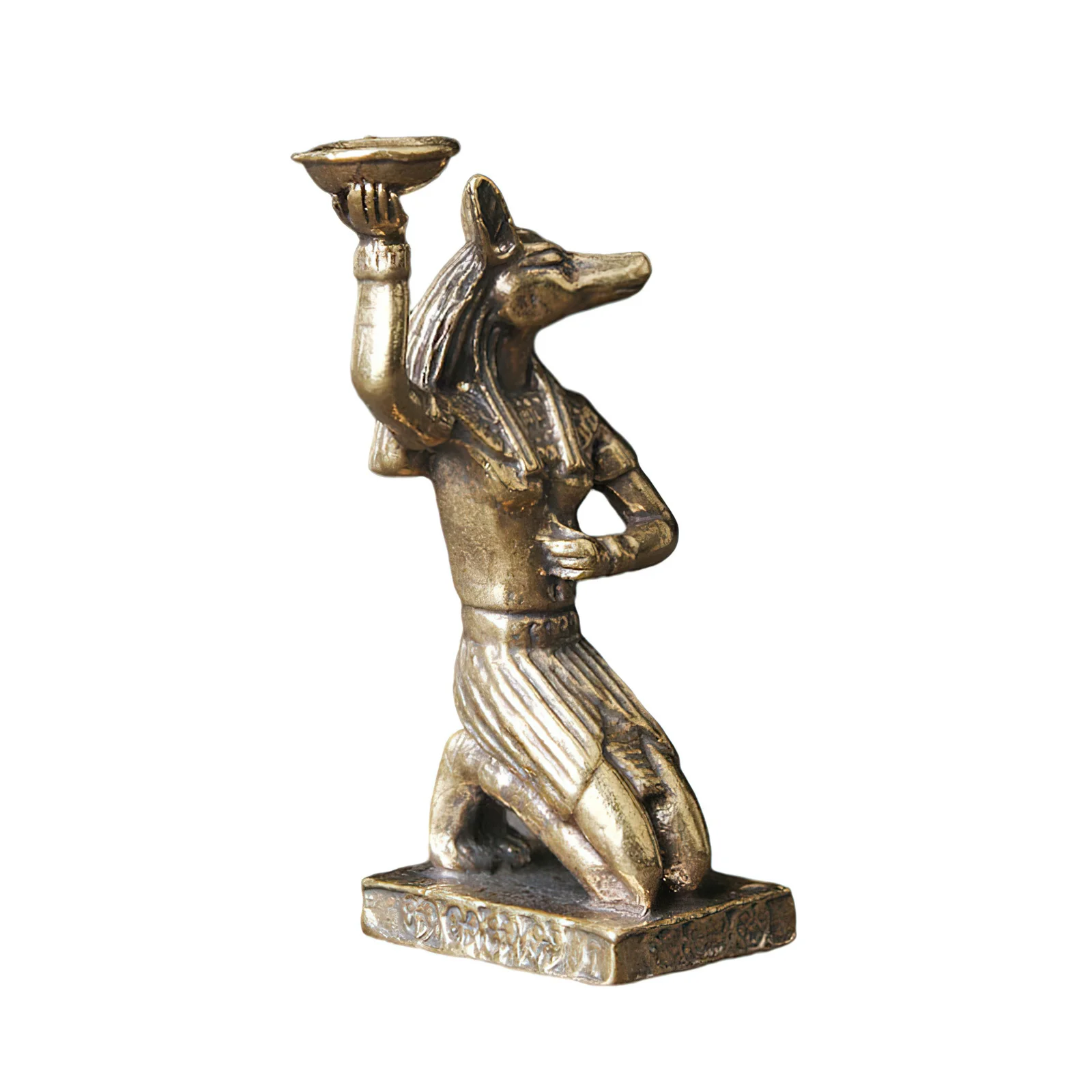 

Retro Brass Anubis Statue Exquisite Ancient Egypt Desktop Craft Decoration Ornament Brass Statues Anubis Shaped Figurine