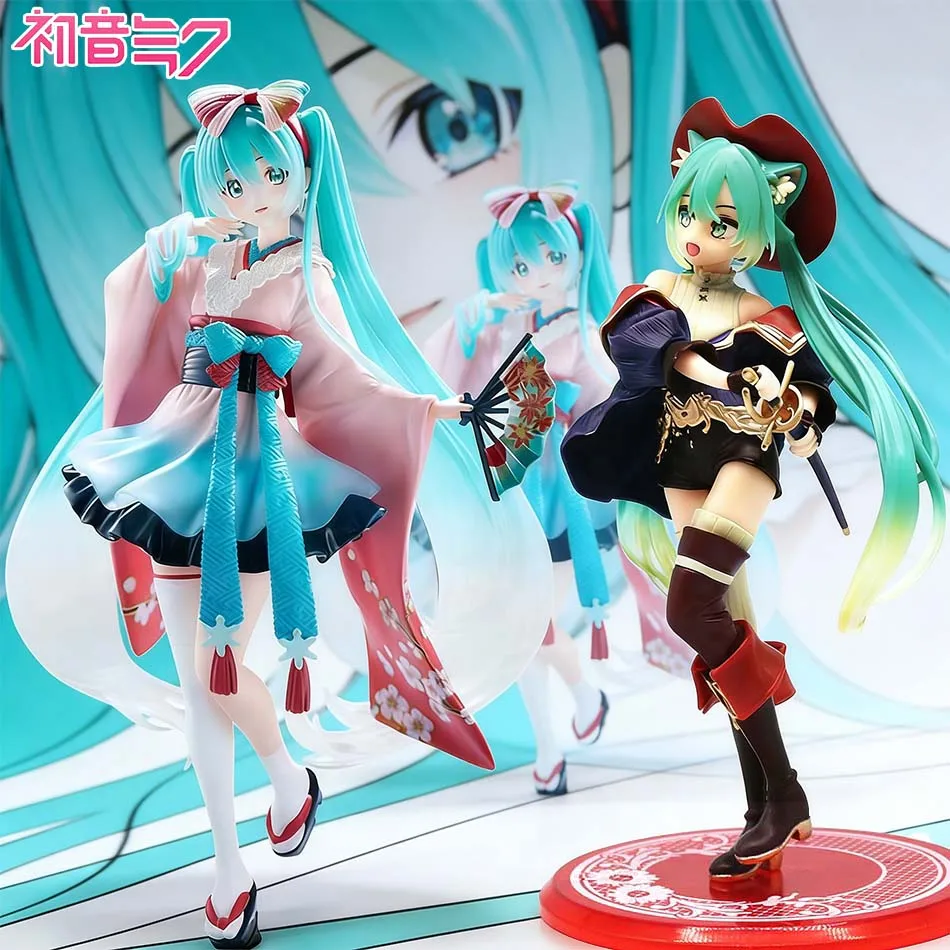 20cm Mode Hatsune Miku Anime-Figur Kimono Hatsune Miku Actionfiguren Kawaii Mädchen Figurine PVC Sammlermodell Spielzeug