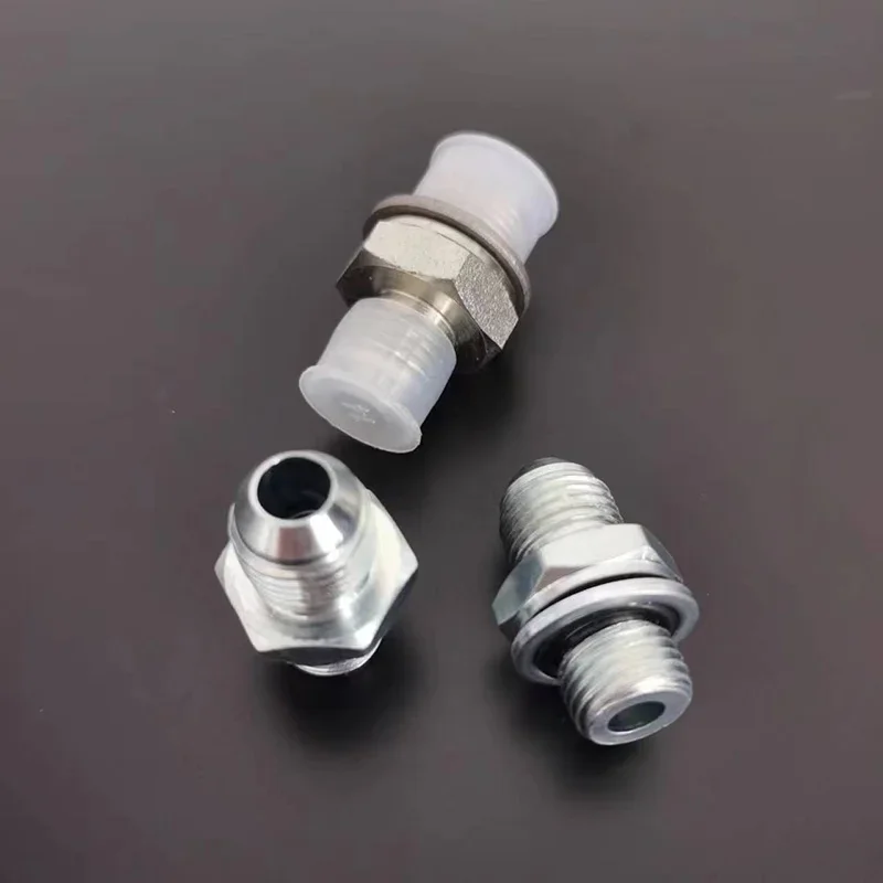 Straight Through Male Connector NPT 7/16 9/16 U3/4 7/8 to BSP 1/8 1/4 3/8 1/2 74° External Cone/British Pipe Fittings Adapter