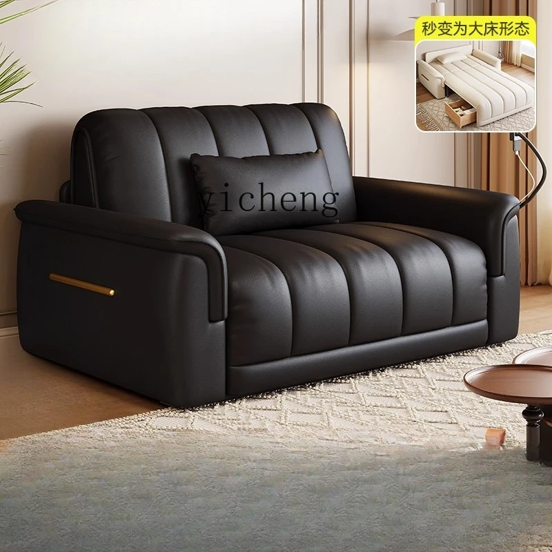 

ZK Electric Sofa Bed Dual-use Foldable Cat Claw Leather Balcony Living Room Study Room
