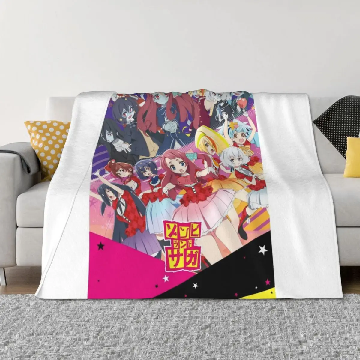 شخصيات زومبي لاند ساغا رمي بطانية رقيقة تأثيري أنيمي مضحك هدية بطانيات السرير #2