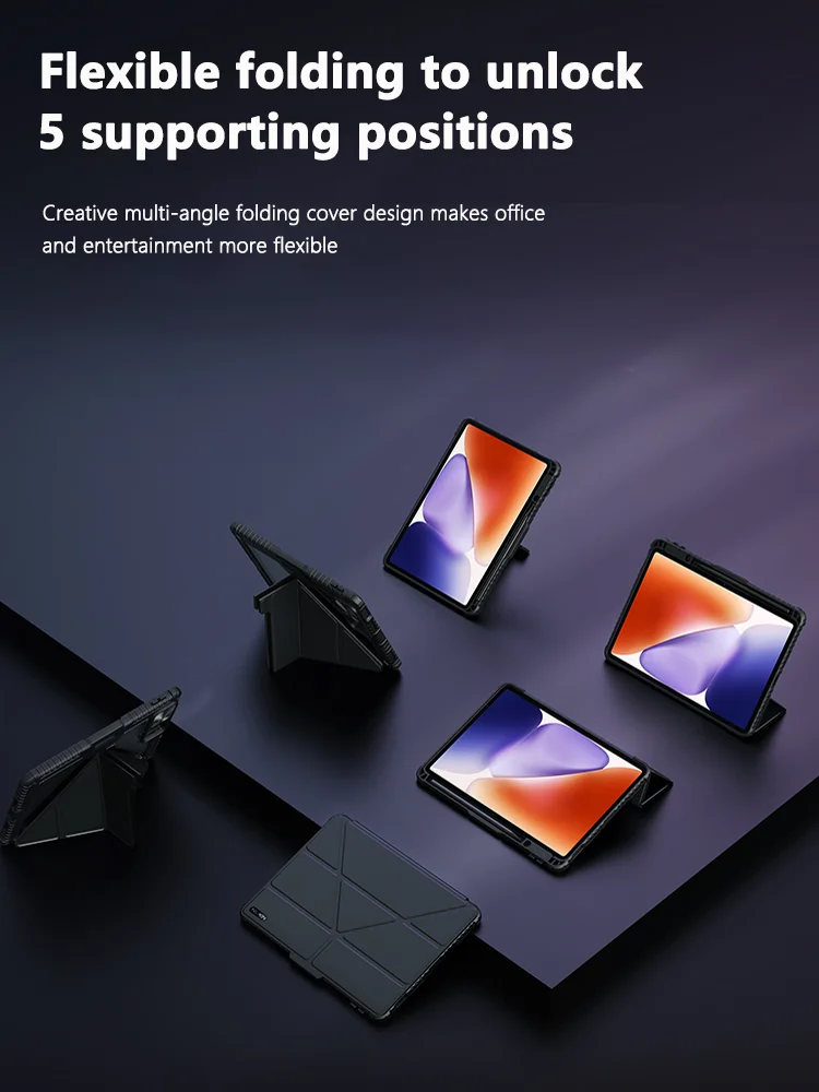 NILLKIN – magnetyczne etui do Xiaomi Pad 8 Pro, etui do Xiaomi Pad 8, wielokątne, składane, z ochroną aparatu i uchwytem na rysik. — zdjęcie produktu 7