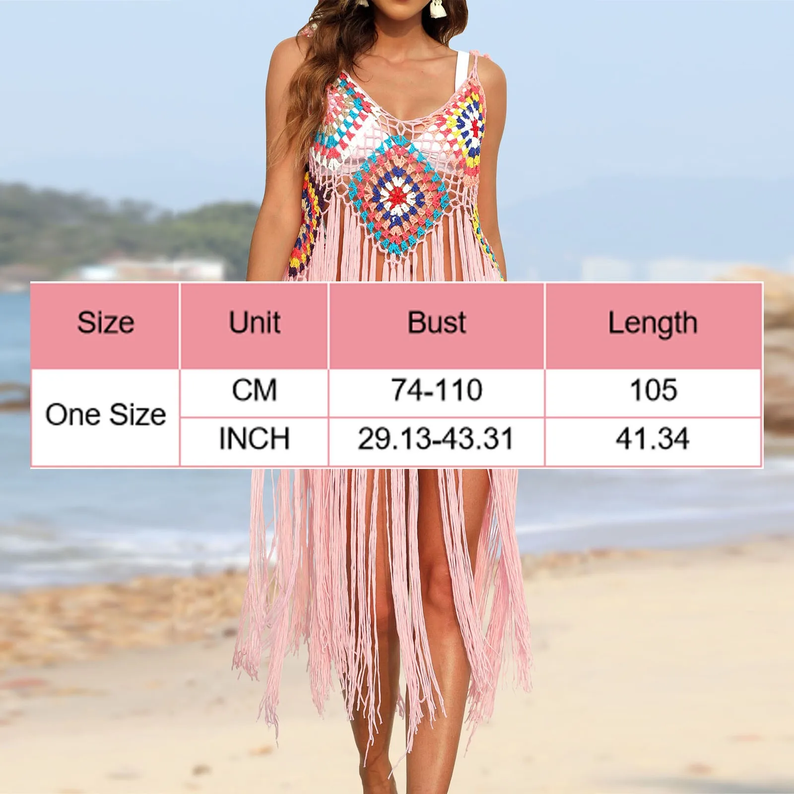 Summer Dresses For Women 2024 Sleeveless Bandage Backless Crochet Hollow Out Bathing Beach Cover Up Dress Female Vestidos