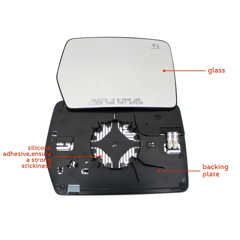 Heated Car Front Door Side Rear View Wing Mirror Glass With Base Plate For Ford F-150 2011 2012 2013 2014 Exterior Accessories