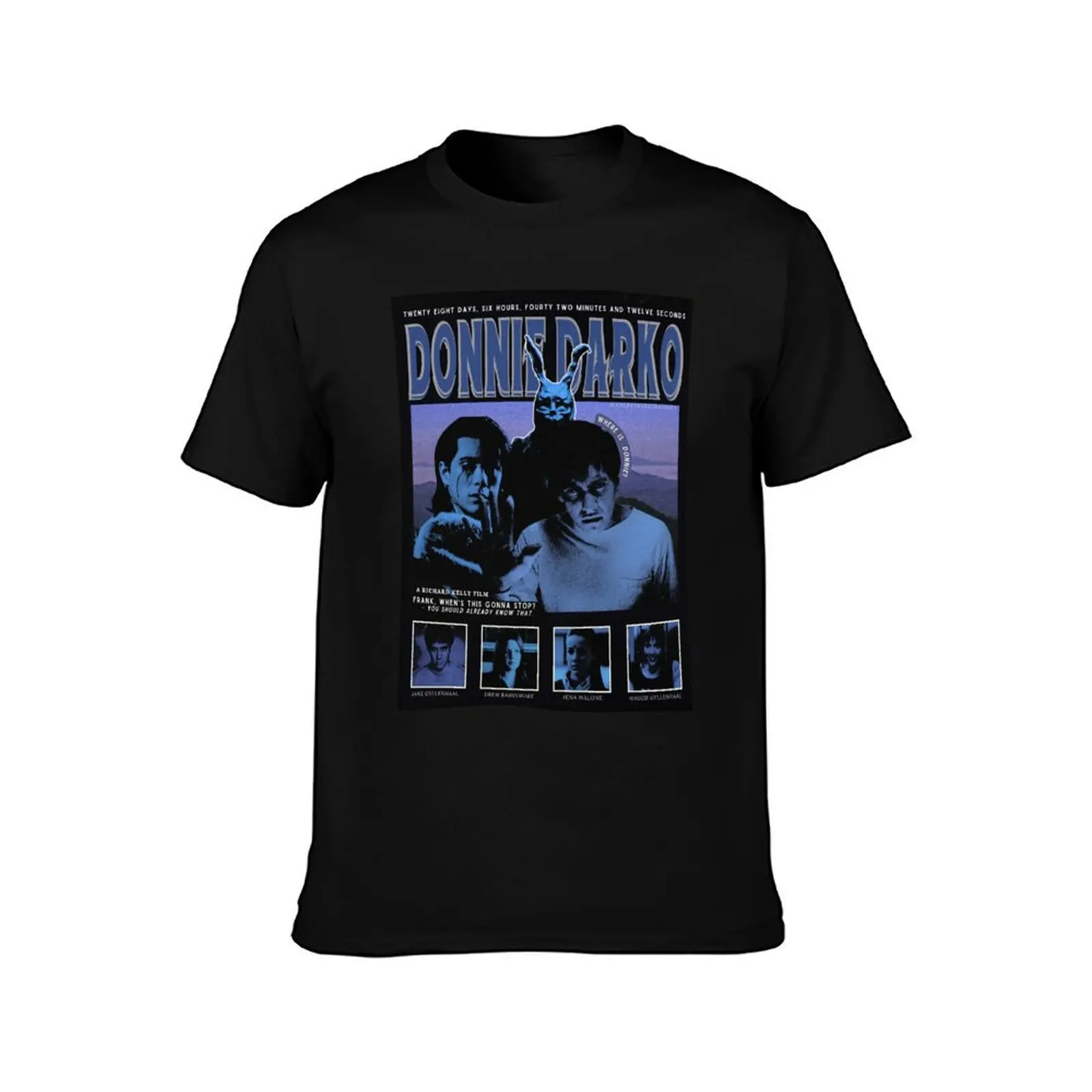 Donnie Darko Movie Poster T-Shirt Summer Casual Cotton Tee Oversized Streetwear Tops Vintage Graphic Print Unisex Men Women