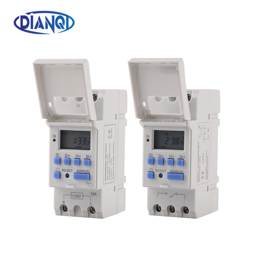 

1pc Din Rail THC15A Electronic Weekly 7 Days Programmable Digital Timer Switch Relay Control 20ON 20OFF