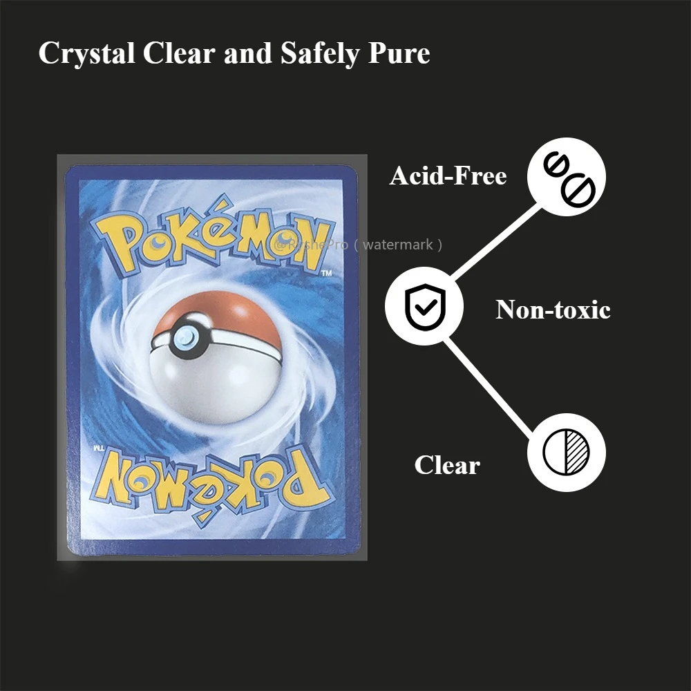 pokemon card sleeves clear Pro Support 400 Premium Ultra Standard Size Sleeves. Perfect for Double-sleeving and Compatible with Cards and Magic The Gathering : Toys & Games TCG/Pokémon CLEAR Deck Protector Sleeves
