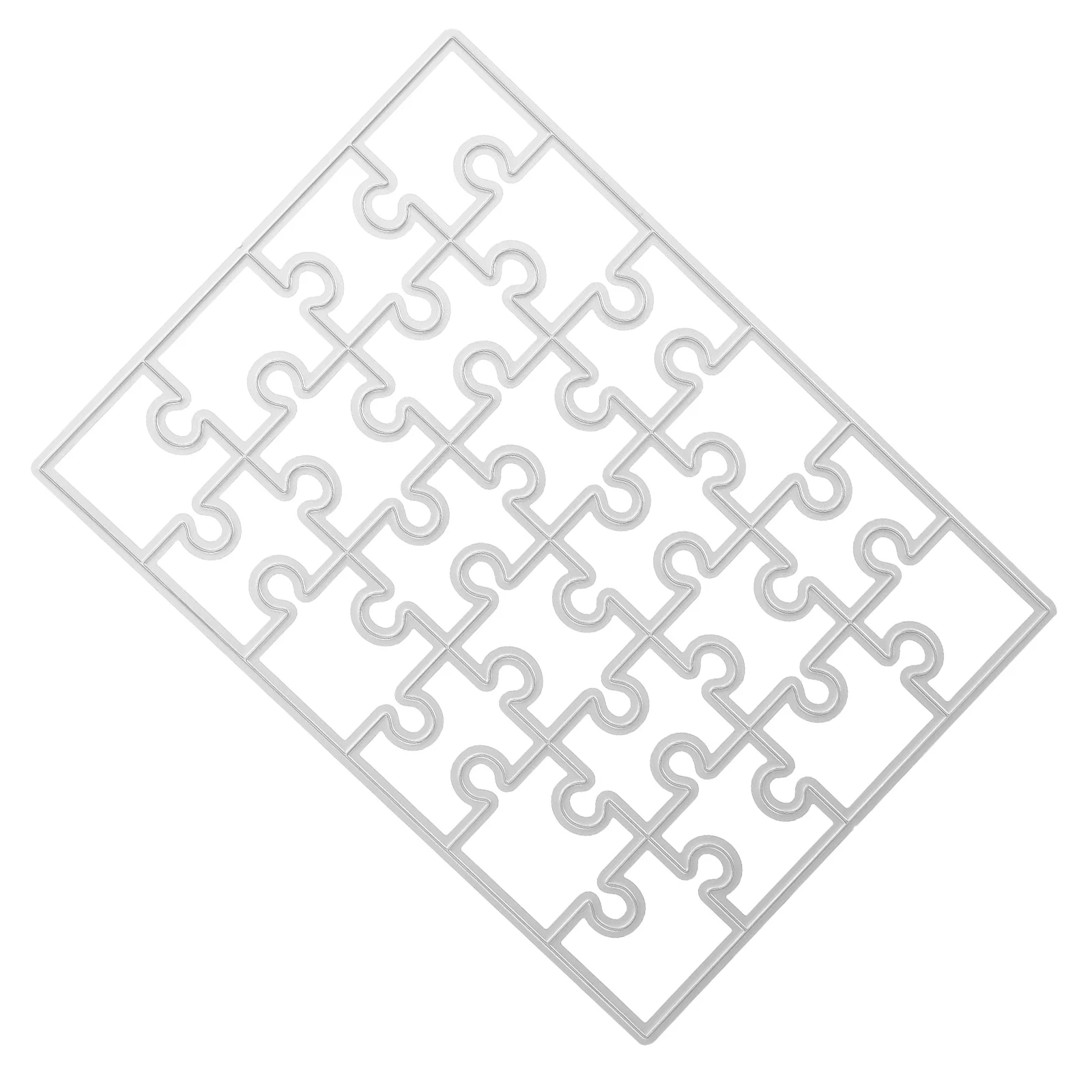 

Carbon Steel Puzzle Cutting Dies Rectangle Metal Embossing Stencils For Diy Scrapbooking Cards Crafts Durable Templates For Card