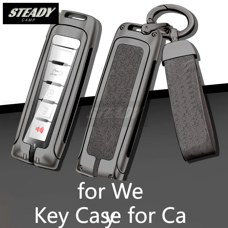 Zinc Alloy Car Key Case Full Cover for Wey Mocha VV5 Macchiato Latte VV6 Protector Shell Keychain Keyless Bag Auto Accessories