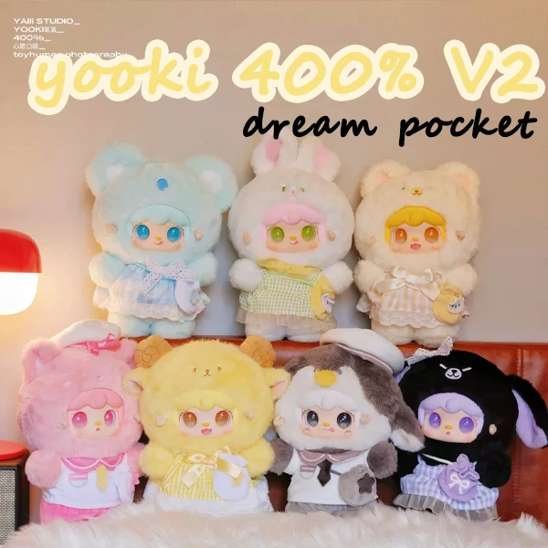 

Yooki 400% V2 Dream Pocket Series Plush Blind Box Big Doll Cute Bedroom Companion Sleeping Doll Trendy Toy Figure Model Gifts