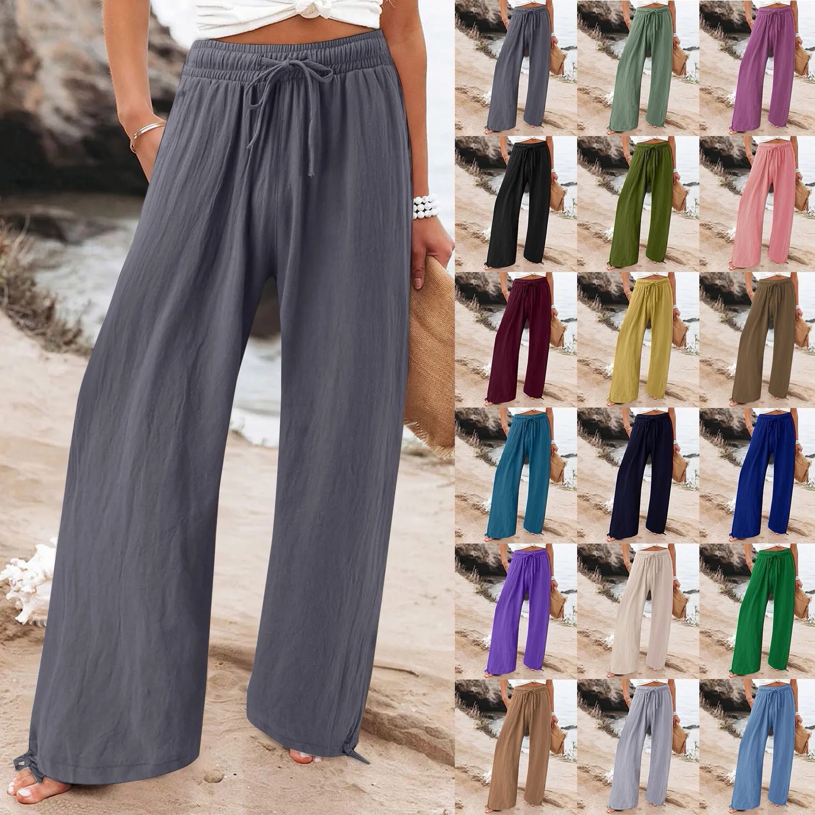 

Womens Cotton Casual Loose Pants Womens Stretchy Pants Casual Hiking Pants Women plus Dress Pants for Women Business Casual