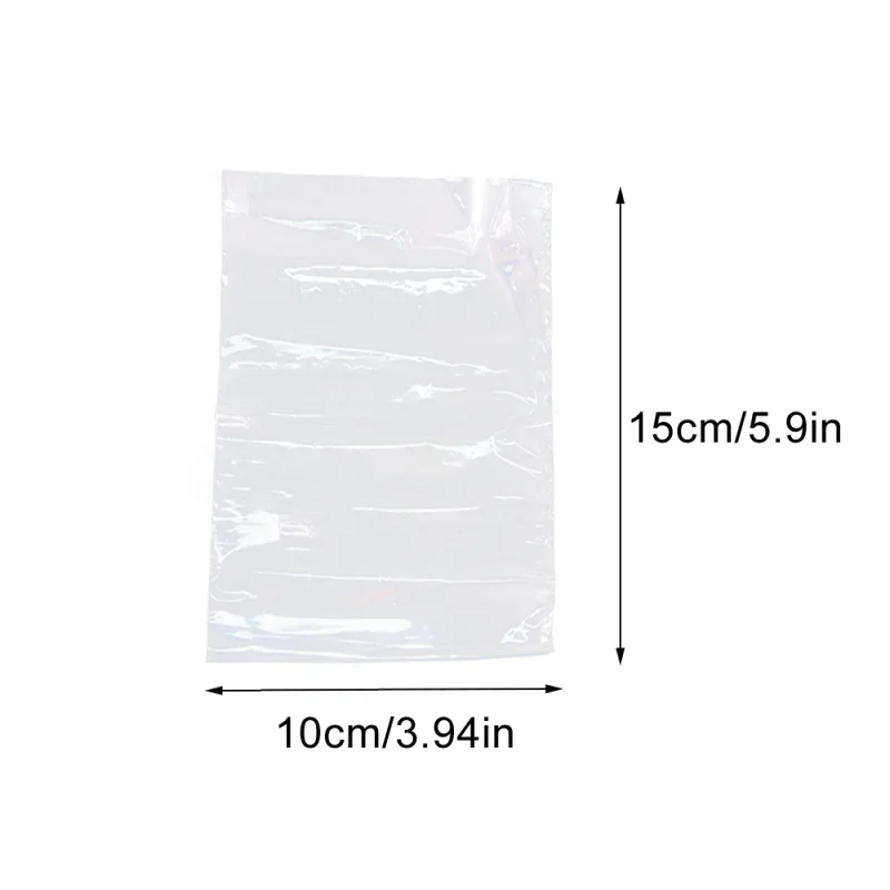 100 Stück POF-Schrumpfbeutel, durchsichtige Tasche, Kunststoff, Kosmetik, Schrumpfbeutel, Folie von flachem DIY-Verpackungsseife, Badekerze – Detail 3