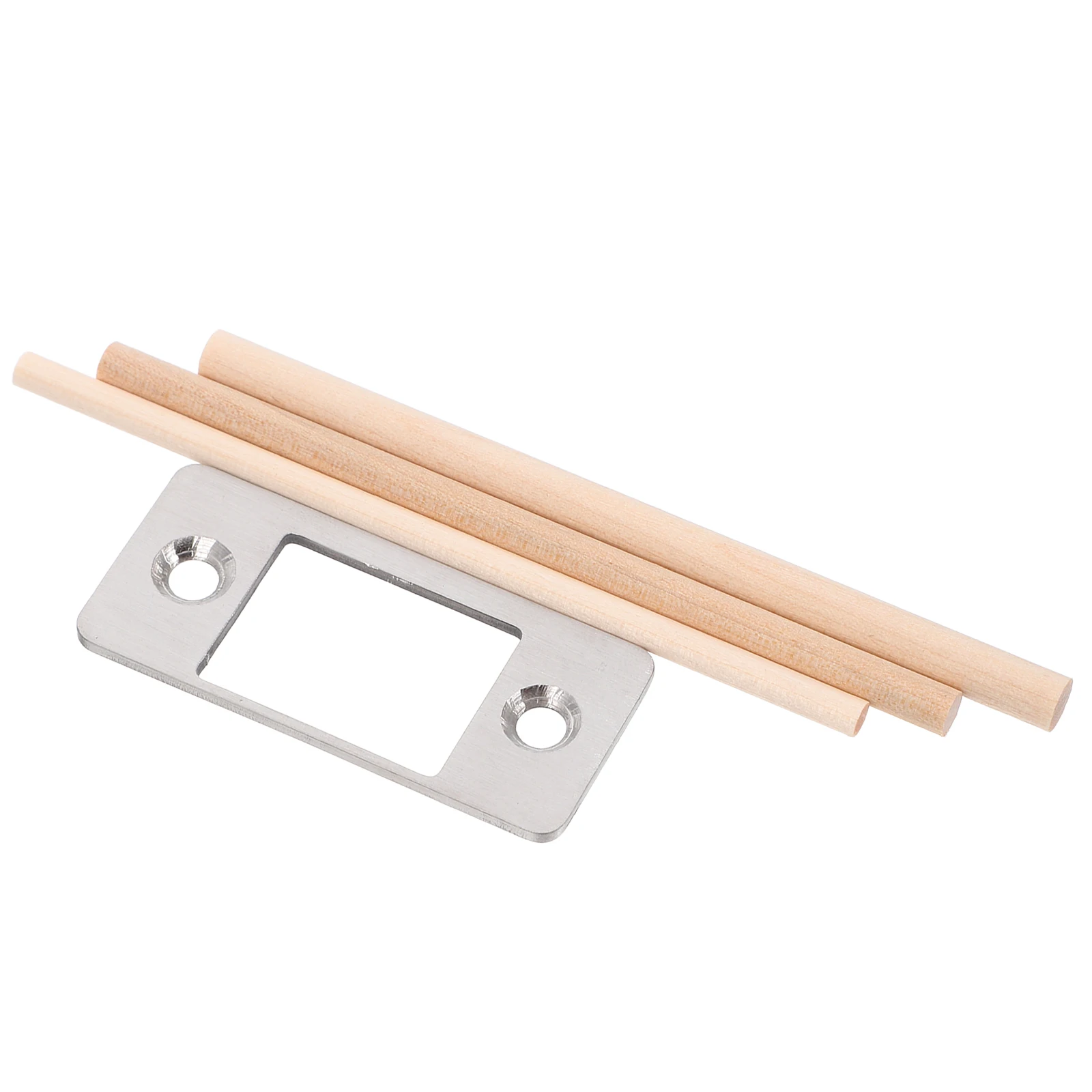 

Stainless Steel Door Latch Striker Plate Durable Metal Security Reinforcement Easy Install Front Exterior Interior Doors T