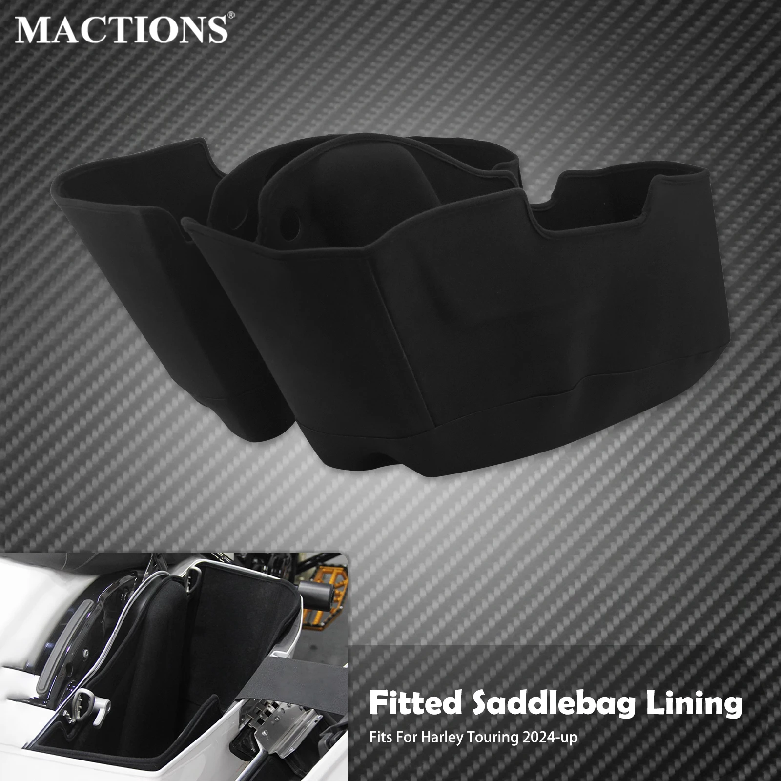 

Motorcycle Premium Fitted Saddlebag Lining Soft Saddle Bag Liners For Harley Touring Road Street Glide FLHX FLTRX 2024 2025