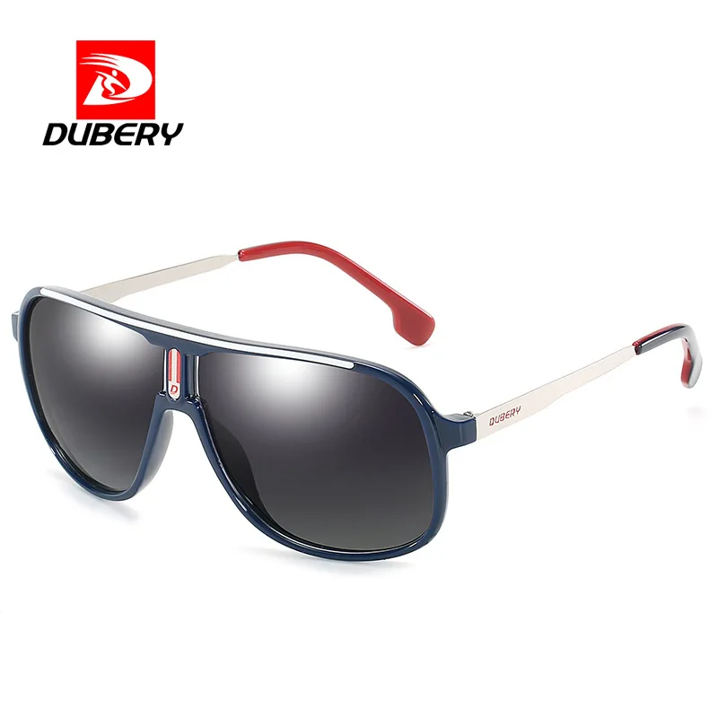 DUBERY Vintage Sunglasses Polarized Men's Sun Glasses For Men Square Driving Black Goggles Oculos Male 7 Colors Model 107