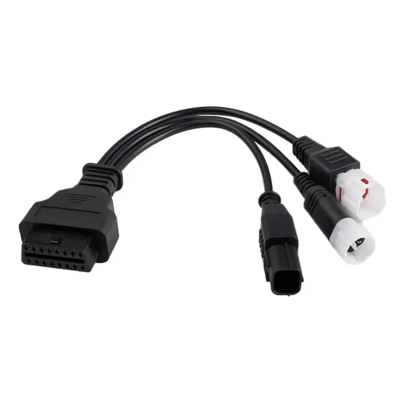 For Yamaha 3+4 6 Pin For Honda to OBD 16Pin Motorcycle OBD2 Extension Adapter Cable Diagnostic Connector Scanners Detection