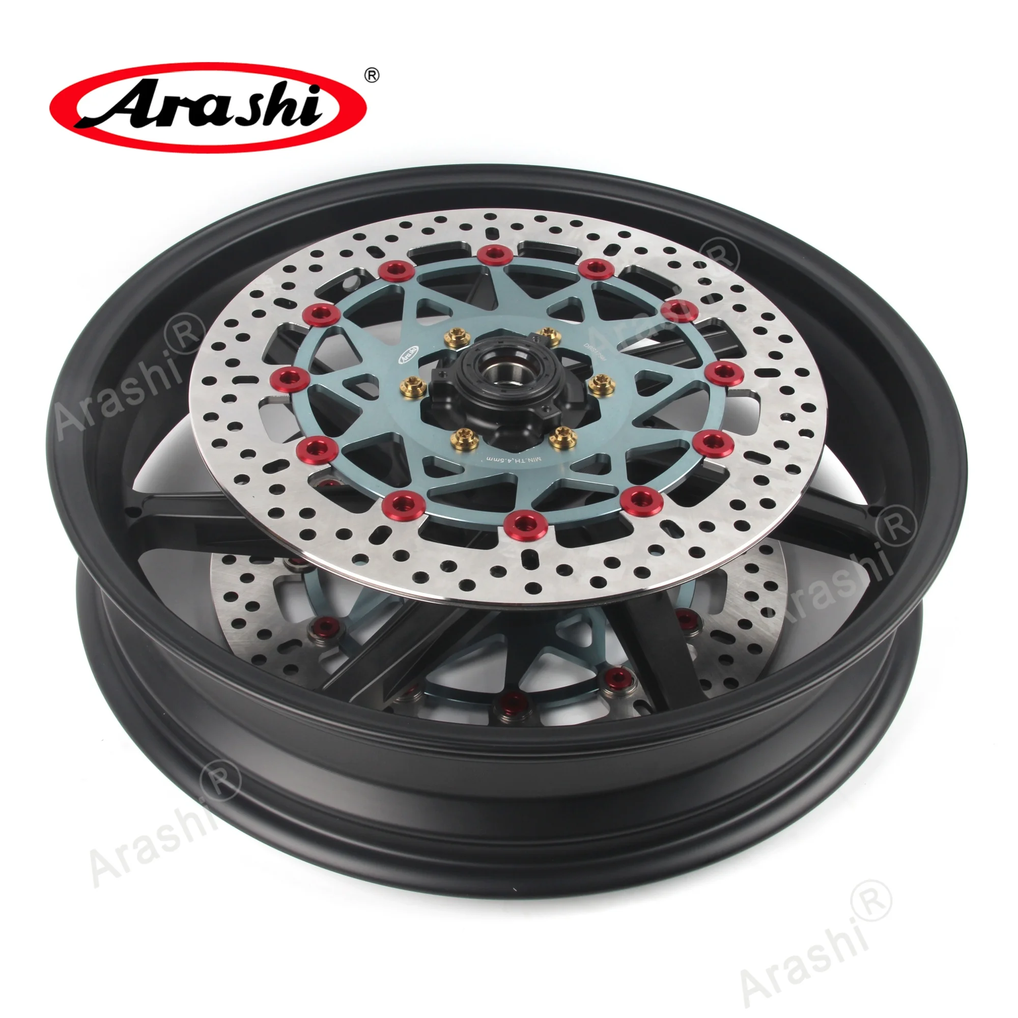 Arashi Front Wheel Rim Brake Disc Rotor Set For BMW S1000RR M Version 2019-2024 / S1000XR 2020-2022 / S1000R 2021-2025