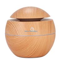 Y08D 130ml USB Grain Round Essential Oil Diffuser Ultrasonic Air Humidifier with Color LED Light