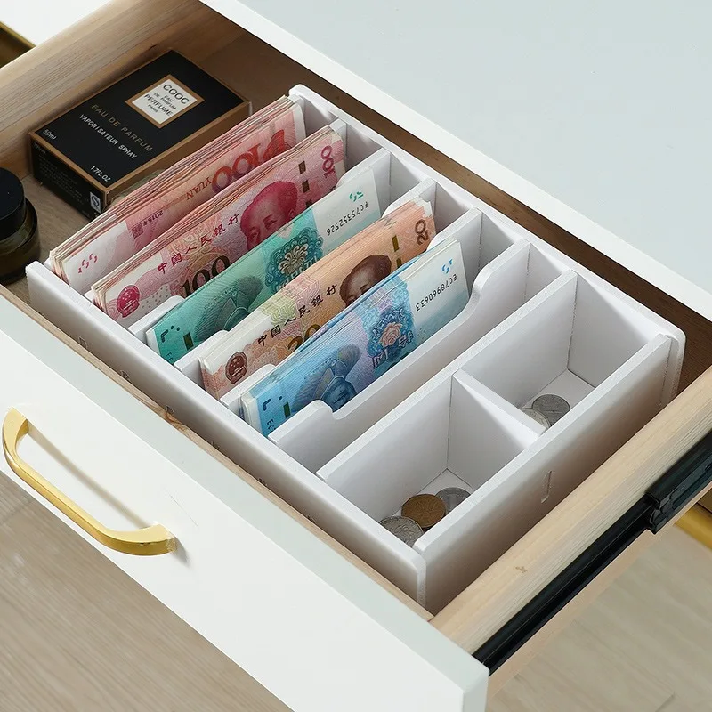 Plastic Organizing Shelf Durable Drawer Cashier Change Box Storage Desktop Storage Box Organization