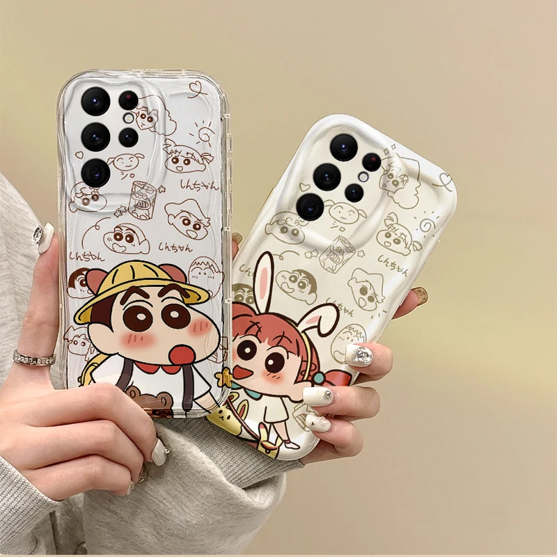 

Lovely C-Crayon S-ShinChan Case For Samsung Galaxy A35 A34 A33 A32 A31 A30 A24 A23 A22 A13 A12 A10S A04 M14 4G 5G Silicone Cover