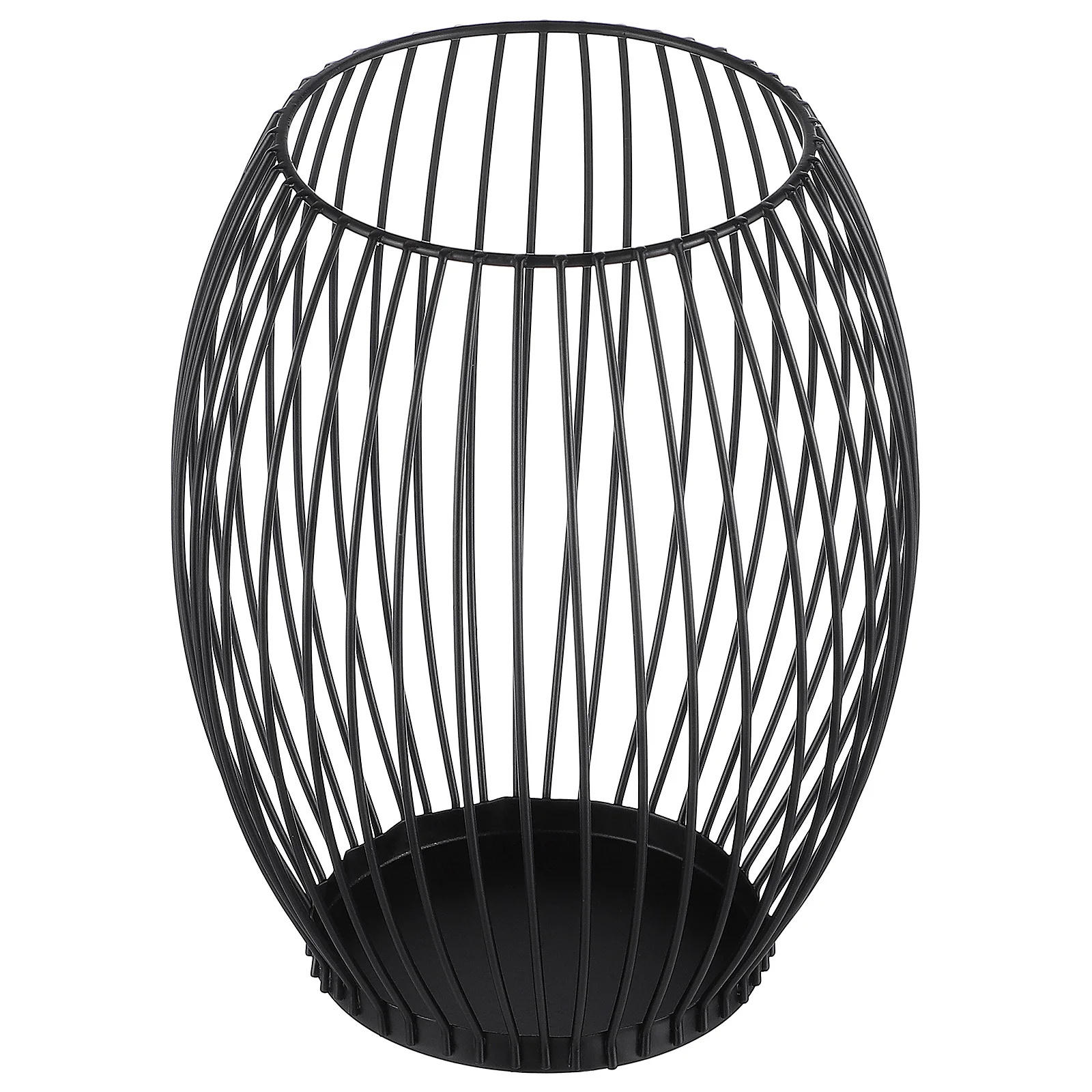 

1pc Iron Wire Fruit Basket Large Capacity Hollow Storage Basket For Kitchen Snack Vegetable Organizer Desktop Farmhouse